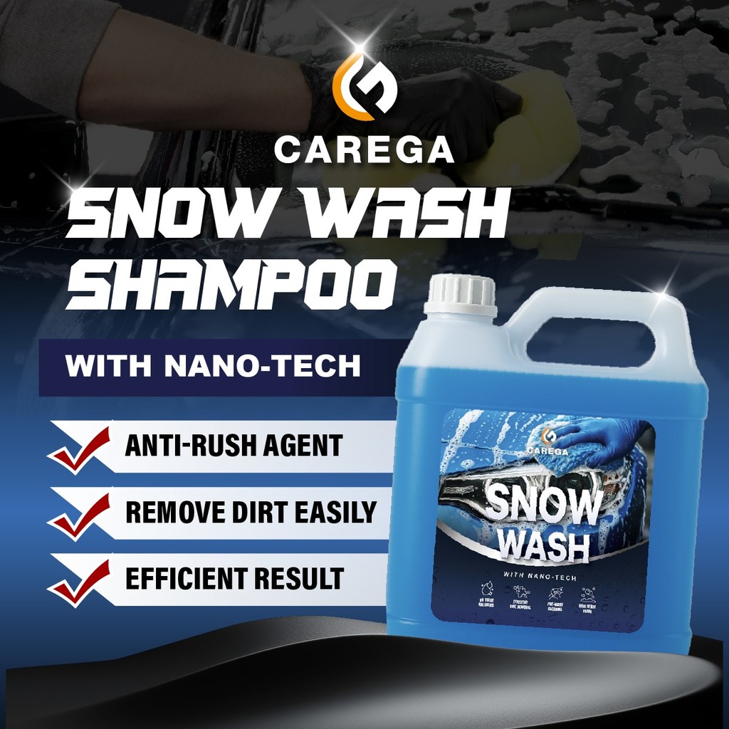 CAREGA 4L Snow Wash Car Wash Shampoo for Car Wash & Household Snow ...