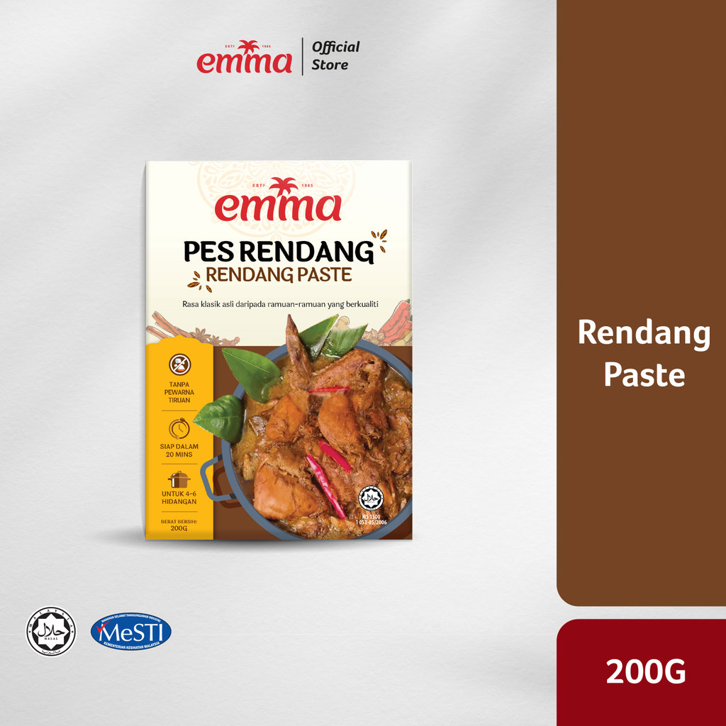 PES RENDANG AYAM DAGING RENDANG PASTE EMMA 200g | Shopee Malaysia