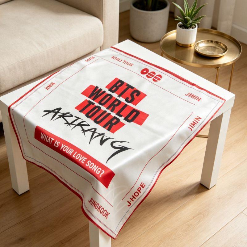 Korea origin BTS co-branded ARIRANG concert support bandana, silk scarf ...