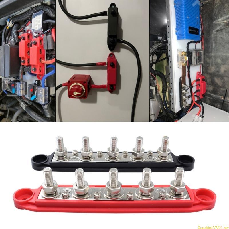 SUN 48V Power Distribution Block 300A Bus Bar Terminal Block 5 Studs ...