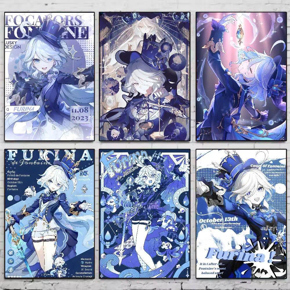 Furina Genshin Impact - Poster dan stiker berkualiti tinggi gaya ...