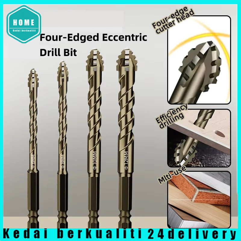 Four-Edge Thread Cross Hex Drill Bit Set Tungsten Carbide Drill for ...