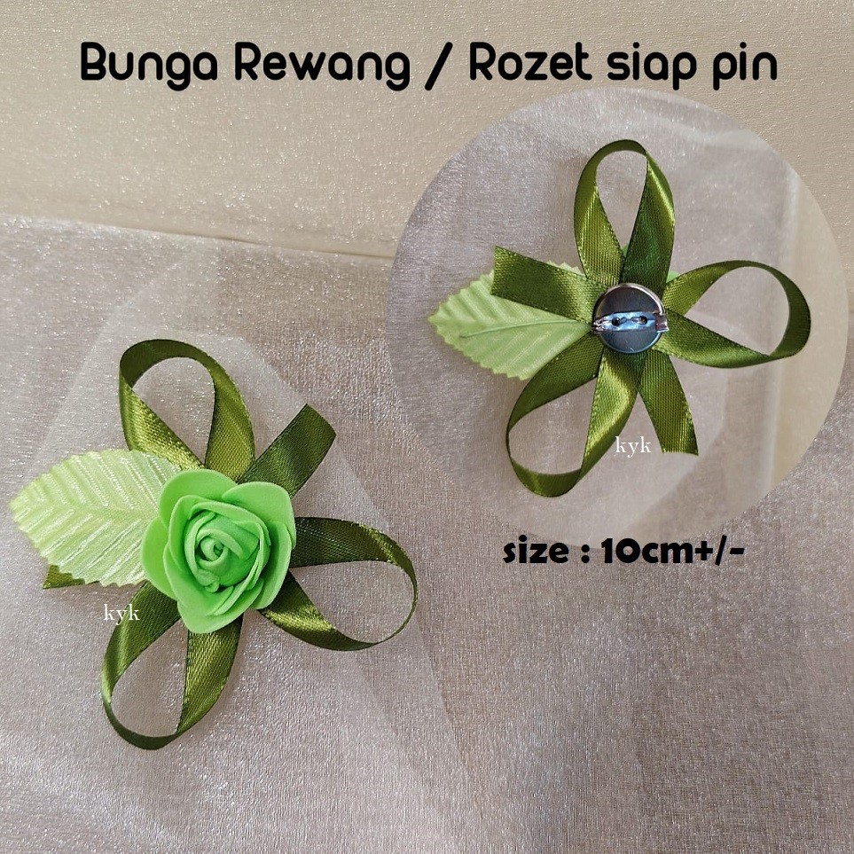 (20/50pcs) Bunga Rewang Series Daun / Bunga Kendarat Siap Pin - Rozet ...