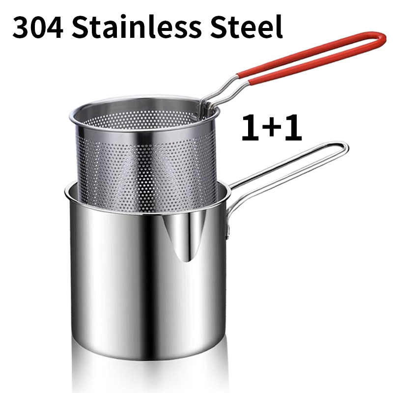 【MY Ready Stock】304 Stainless Steel Mini Deep Fryer Set - Multi ...