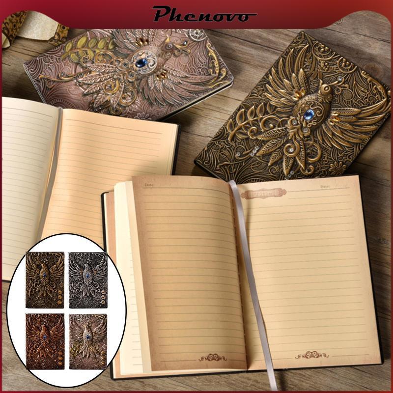 [Phenovo] Retro Handmade Embossed Image Writing Notebook A5 Journal ...