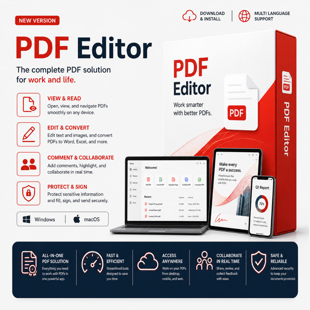PDF Editor Pro 2026 Latest Lifetime (Windows/macOS) 1014 | Shopee Malaysia
