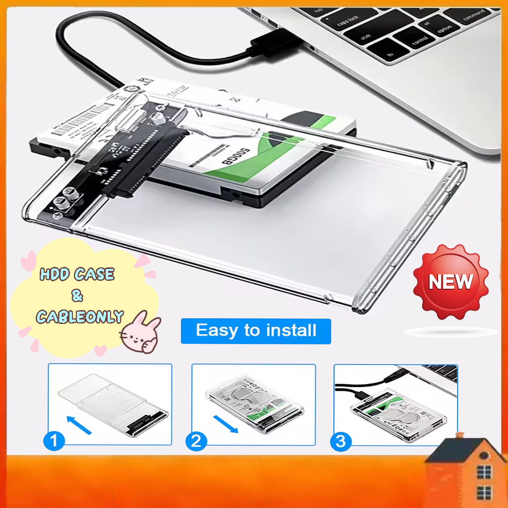 Portable external hard drive enclosure 2.5 inch USB 3.0 External Hard ...