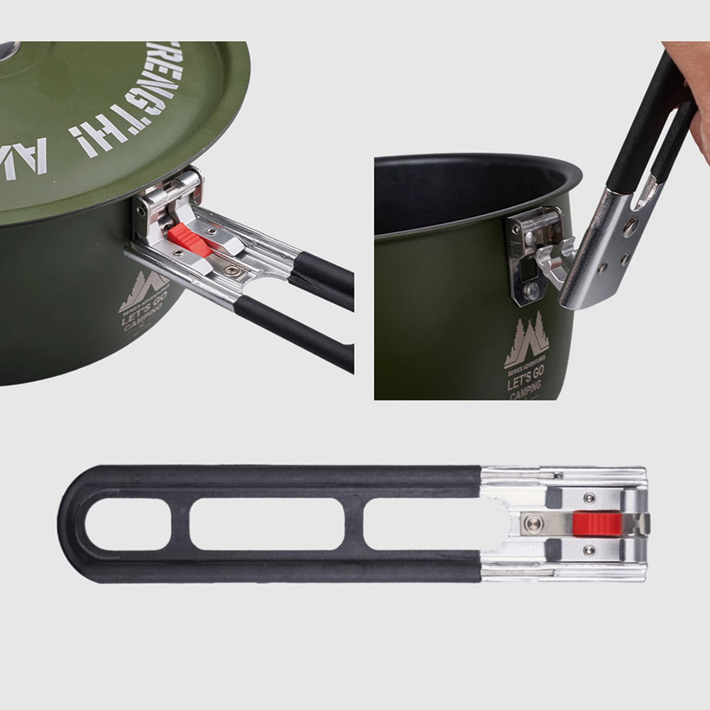 Camping Cookware Set Camping Pot and Fry Pan Set Camping Cookware Mess ...