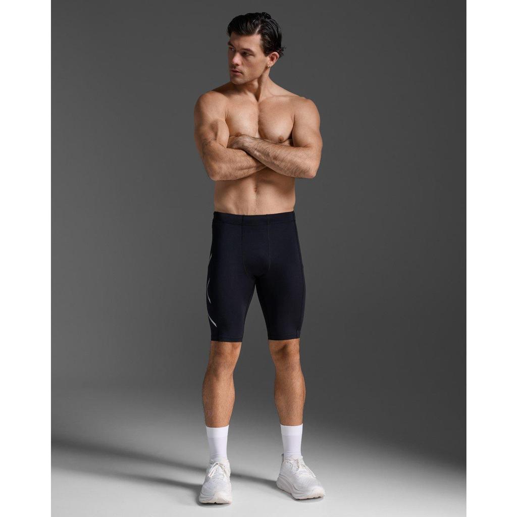 2XU Mens Core Compression Shorts Mens (Black/Silver) - Sports Direct ...