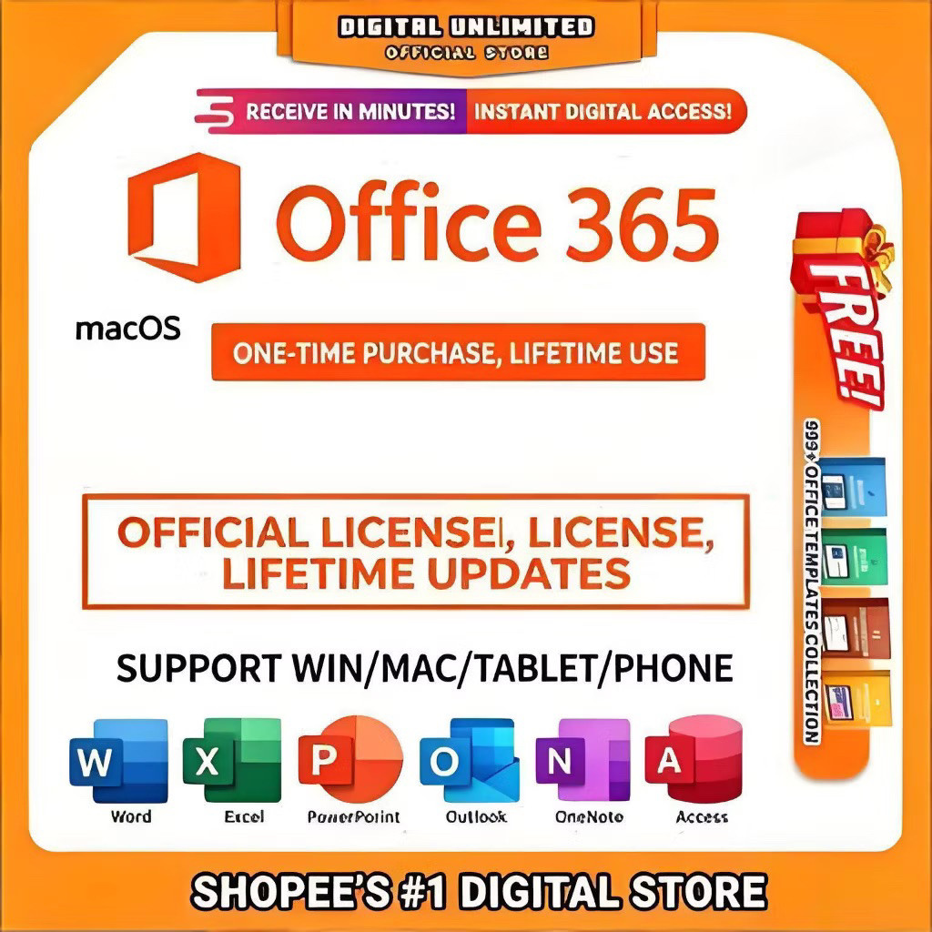 Microsoft 365 Office Pro Plus 2024 LTSC for Windows & macOS | Shopee ...