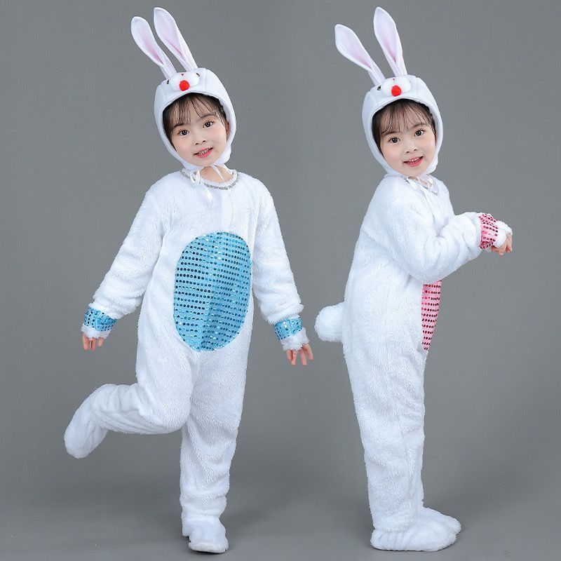 New Children Big Gray Wolf Rabbit Costume Little White Rabbit Animal ...