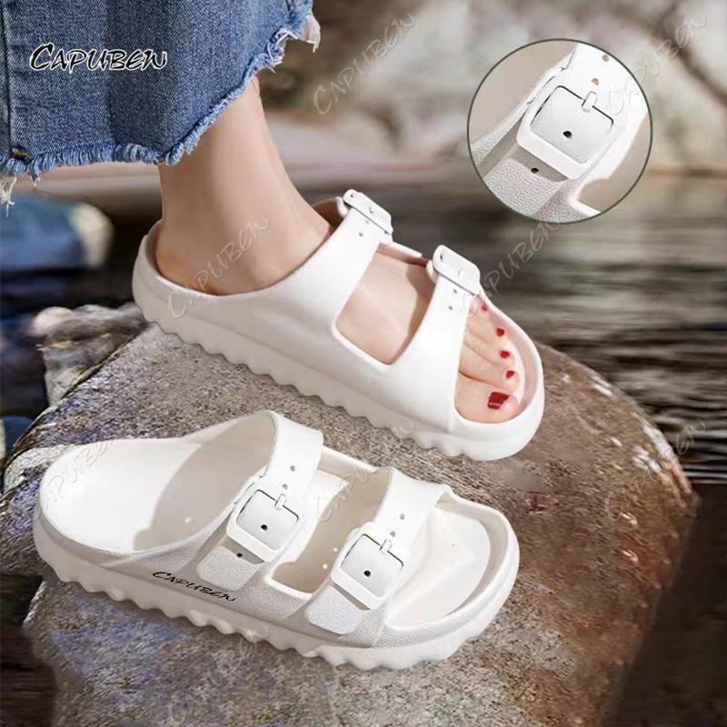 CAPUBEW Sandal untuk Wanita Gaya Retro Lembut Sesuai Tapak untuk Rekaan ...