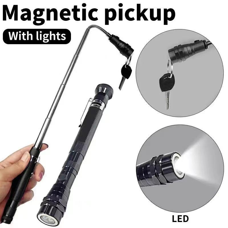 3 Leds Bending of Led Antenna Light Dual Magnet Work Light Telescopic ...