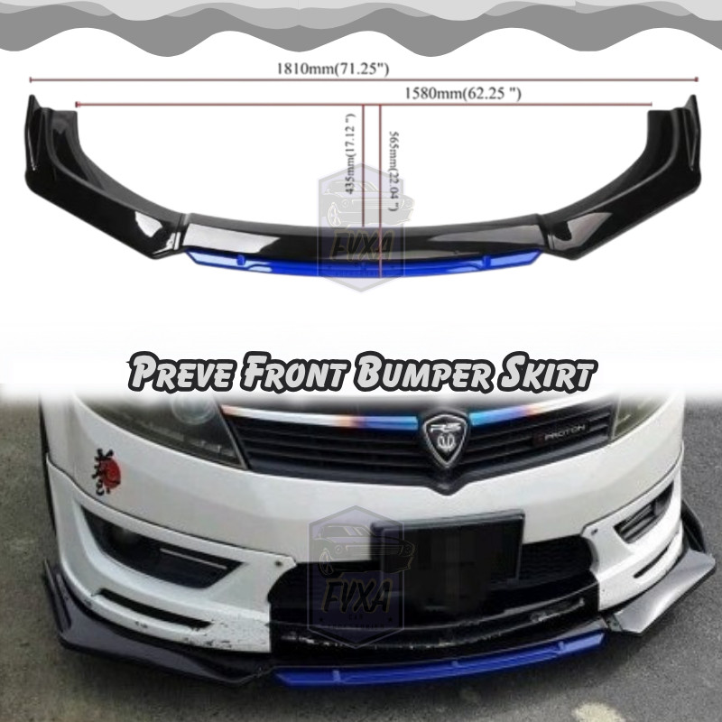 Proton Preve Front Bumper Diffuser Lip Wrap Angle Splitters Side Skirt ...