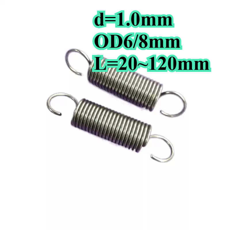 304 stainless steel Extension Tension Spring Springs Steel Hook ...