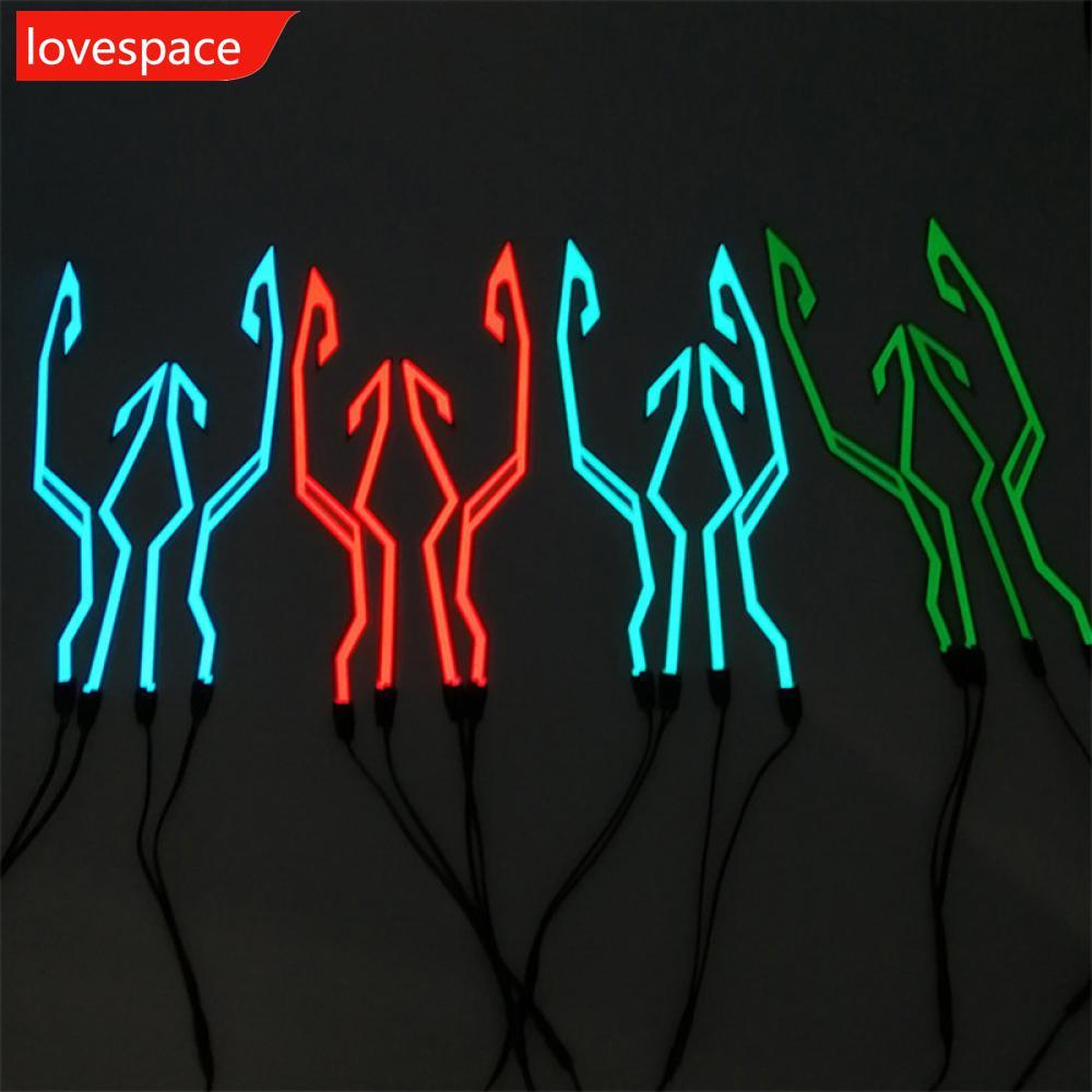 LOVESPACE 4 Flashing Warning Lights Waterproof LED Cold Light Strip ...