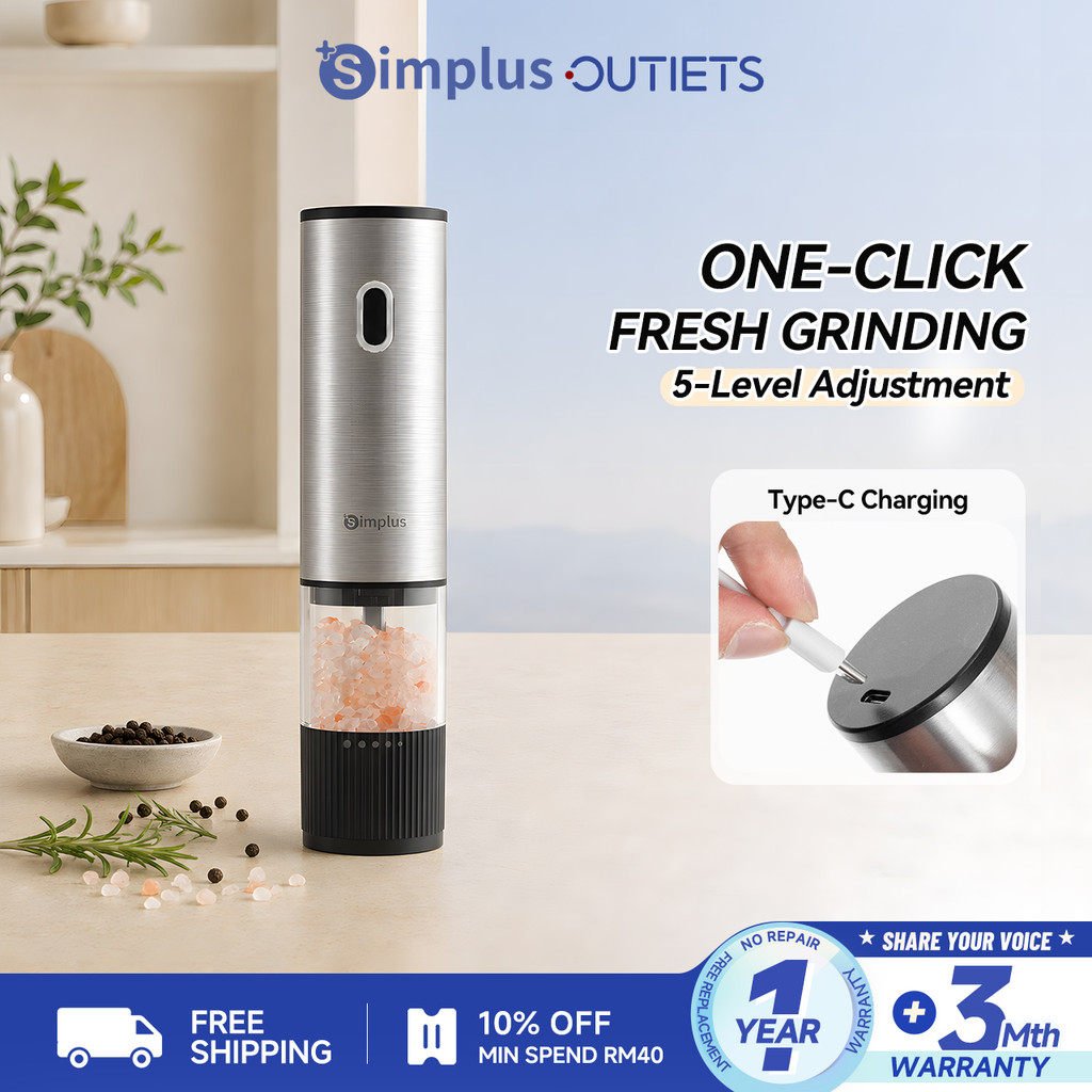 【NEW】Simplus Electric Salt and Pepper Grinder | 500mAh Battery | One ...