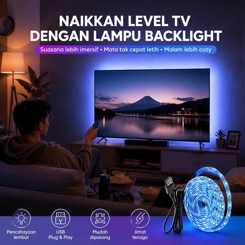 Usb Led Strip Light 5V 1M 3M 5M White Warm White For Tv Backlight Stair ...