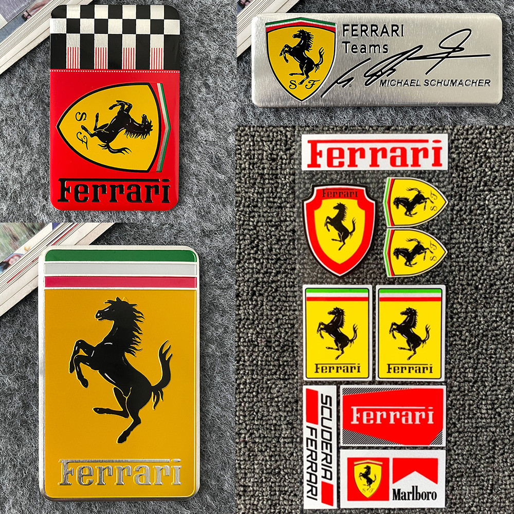 Ferrari Logo Emblem Reflective Decals Stickers | Shopee Malaysia