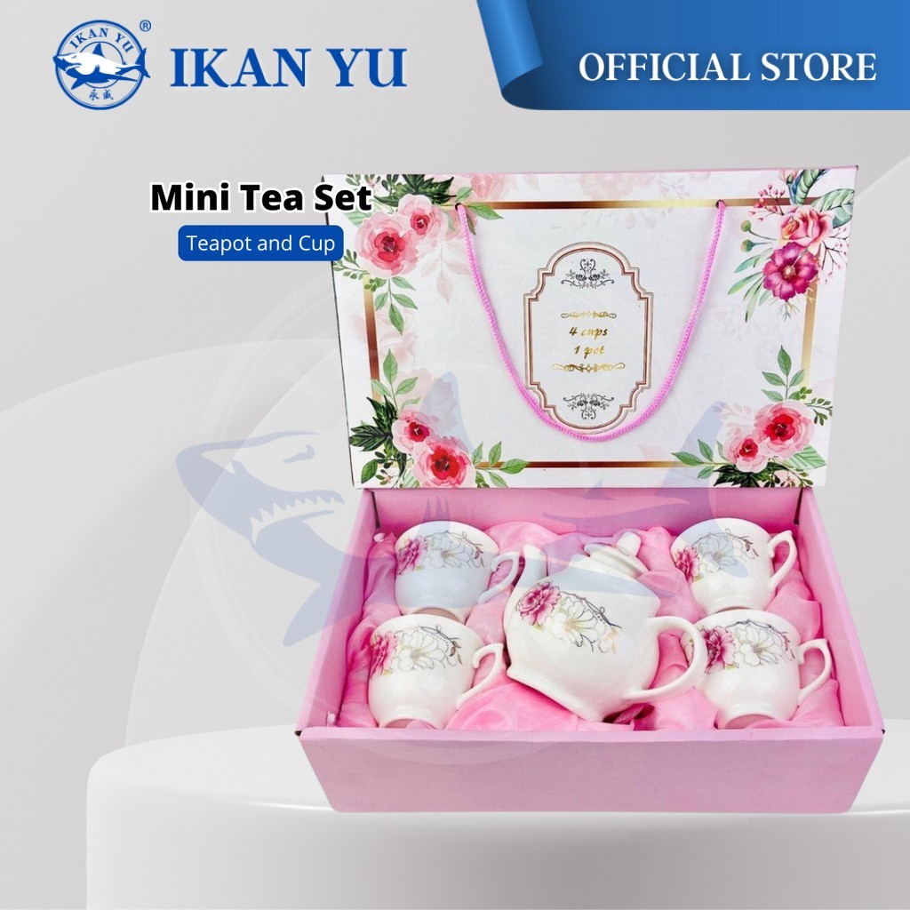 YU Ready Store Ceramic Mini Tea Set with Giftbox / Tea pot set / mini ...