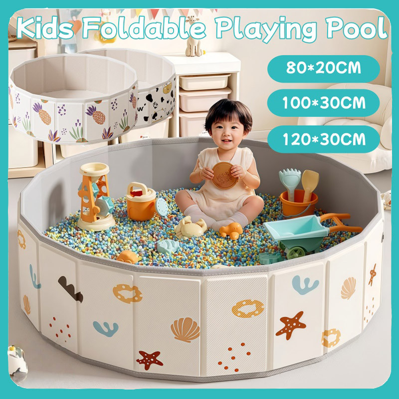 Kid Foldable Round Playing Pool Pit Ocean Ball Pool Playpen Playground ...