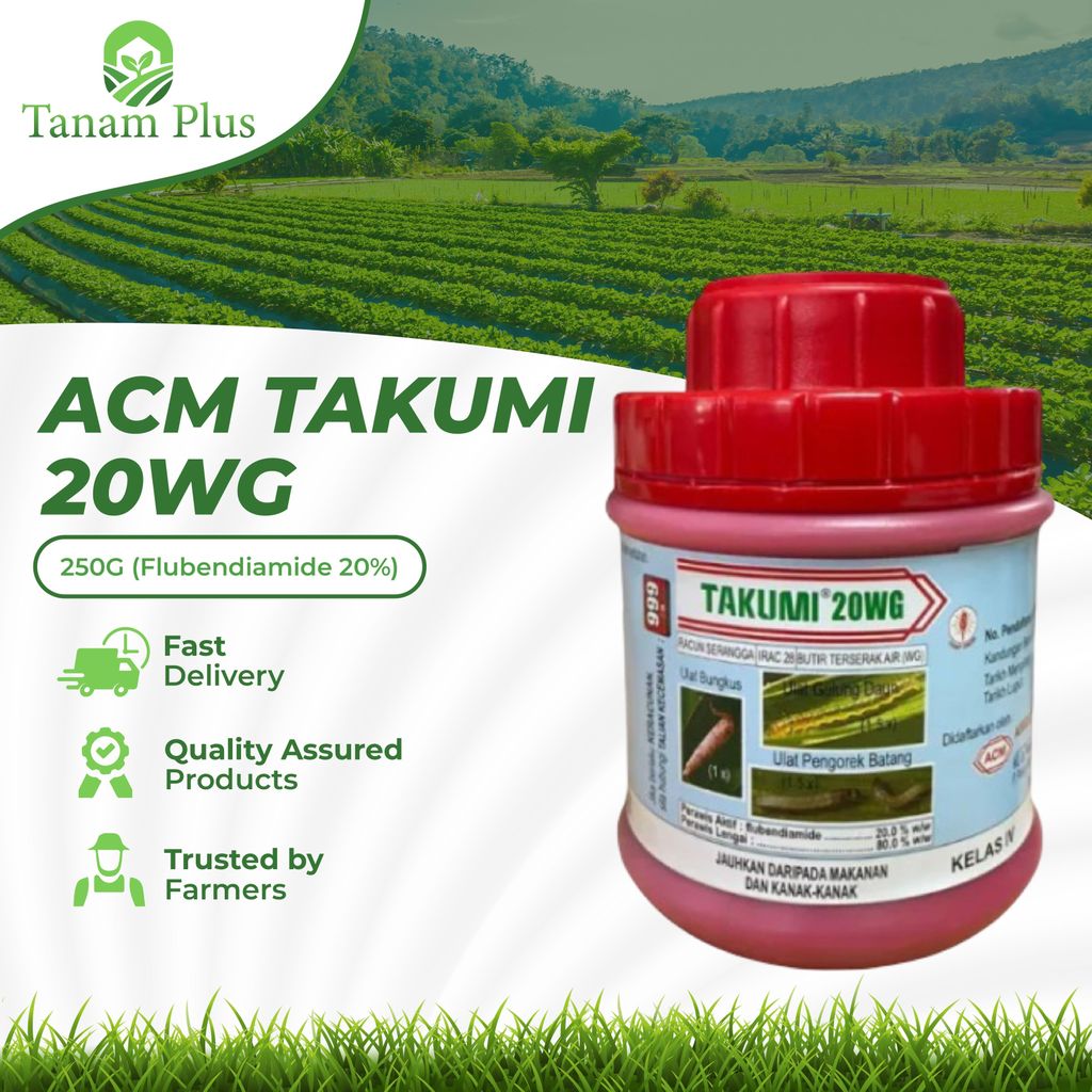 250GM Takumi 20WG ACM Racun Ulat Serangga Insecticide Caterpillar ...