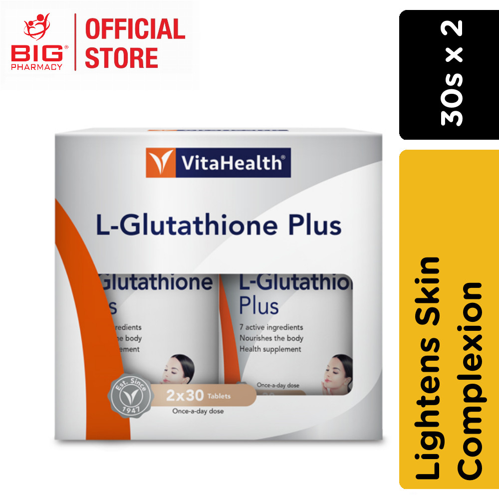VITAHEALTH L-GLUTATHIONE PLUS 30C X 2 (BC)
