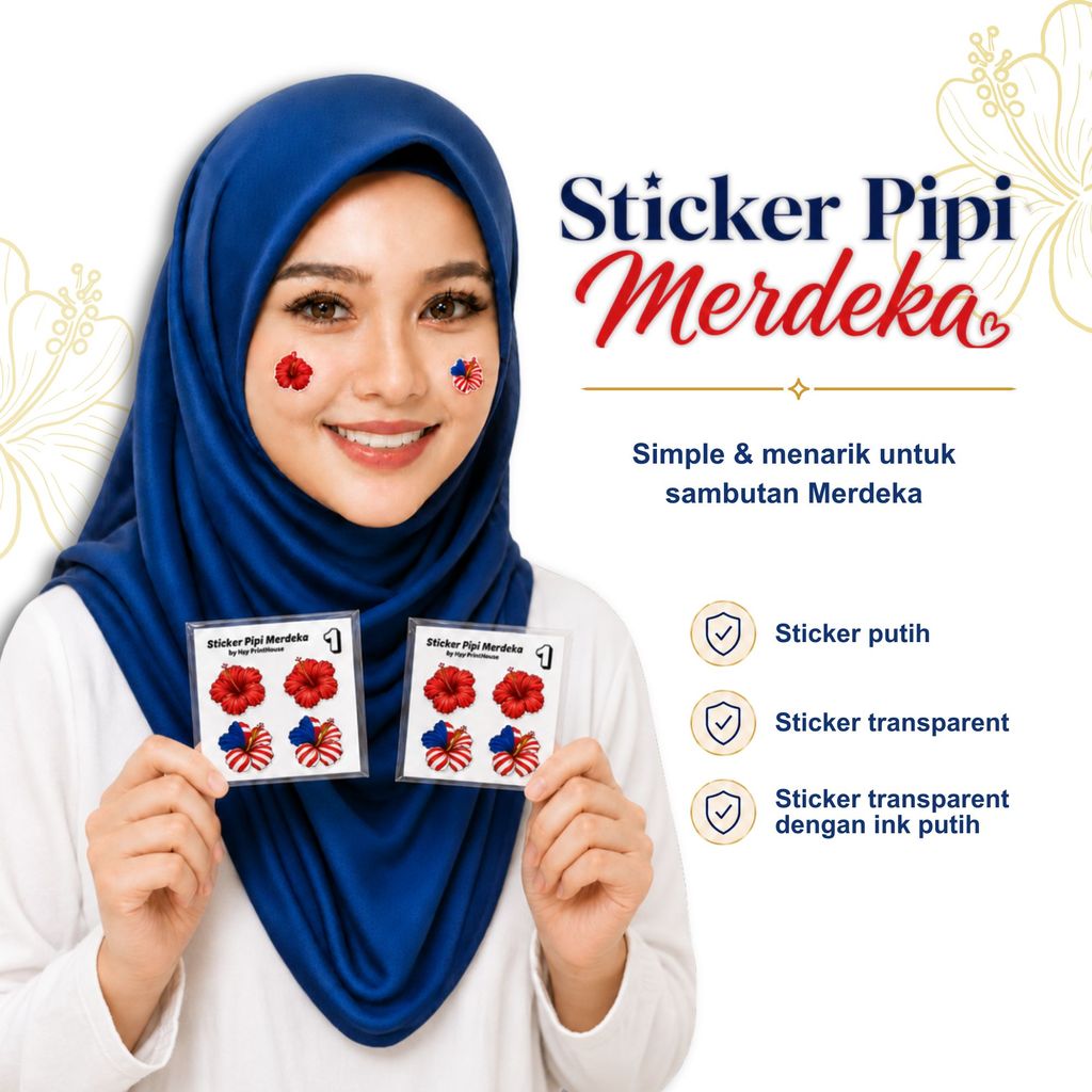 Sticker Pipi Malaysia Merdeka Transparent Stickers Paper Stationery ...