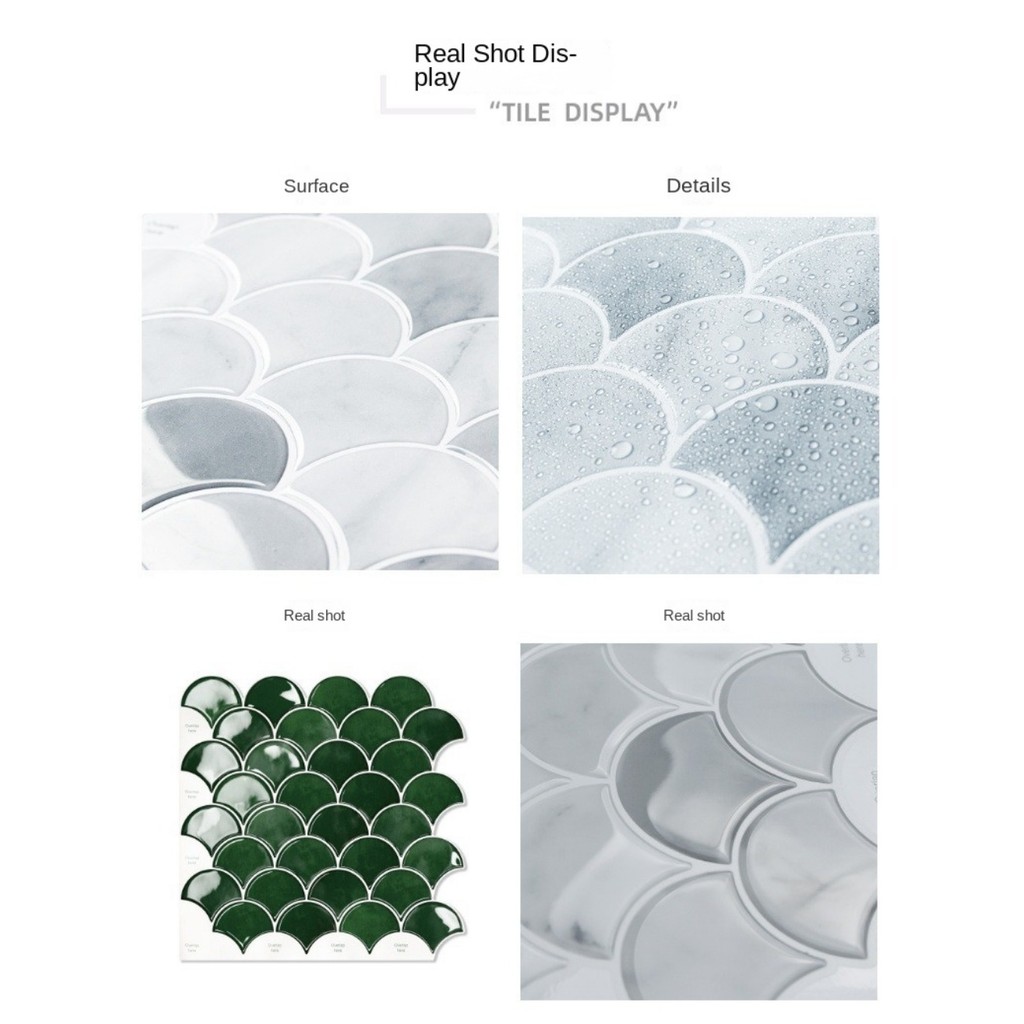 SIXIS Wall Stickers, Waterproof PVC Imitation Wall Tiles, Peel and ...