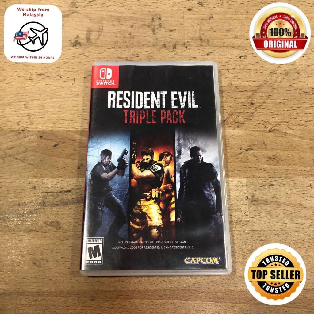 Switch RESIDENT EVIL TRIPLE PACK Original coverbox/Kotak Original 100% ...