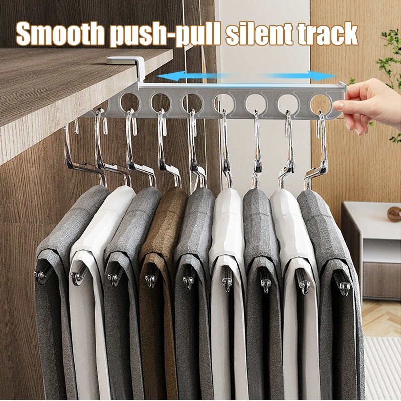 Multi Retractable Trouser Rack Wardrobe Top Installation Clothes ...