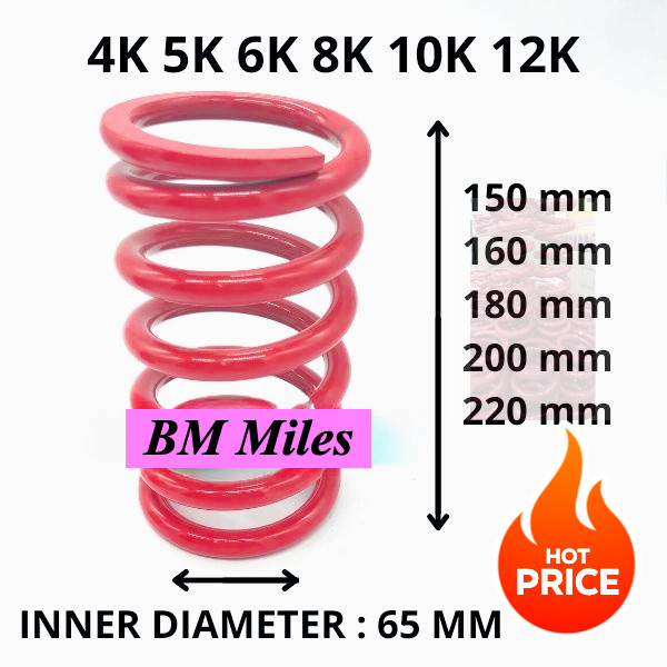 Adjustable Suspension Spring (1pc)(-4K-5K-6K-8K-10K-)(65mm) M | Shopee ...