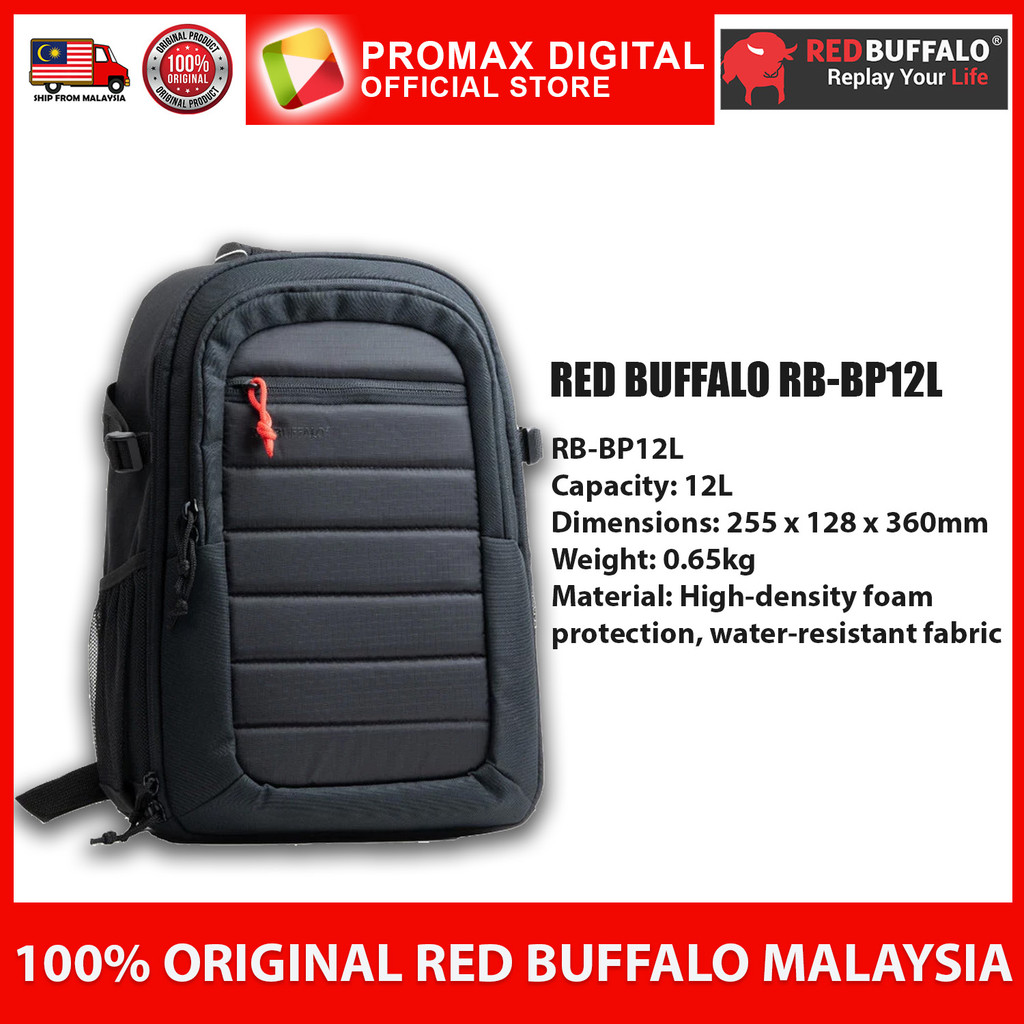 Red Buffalo RB-BP12L Active Pack Camera DSLR Compact Backpack Tripod ...