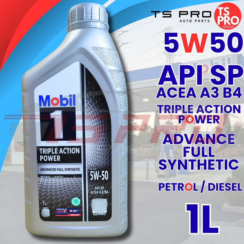 Mobil 1/ 5W-50 API SP ACEA A3/B4 Engine Oil (1L) Lexus LFA Service fill ...