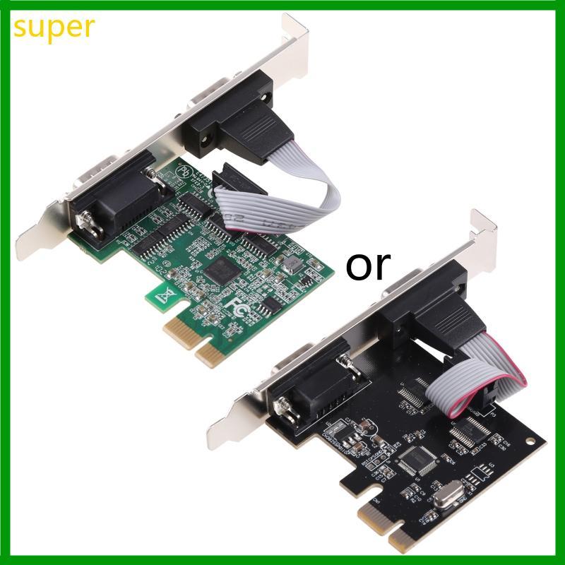 super PCIe Dual Serial Expansion Card Chip AX99100 2 Port Industrial ...