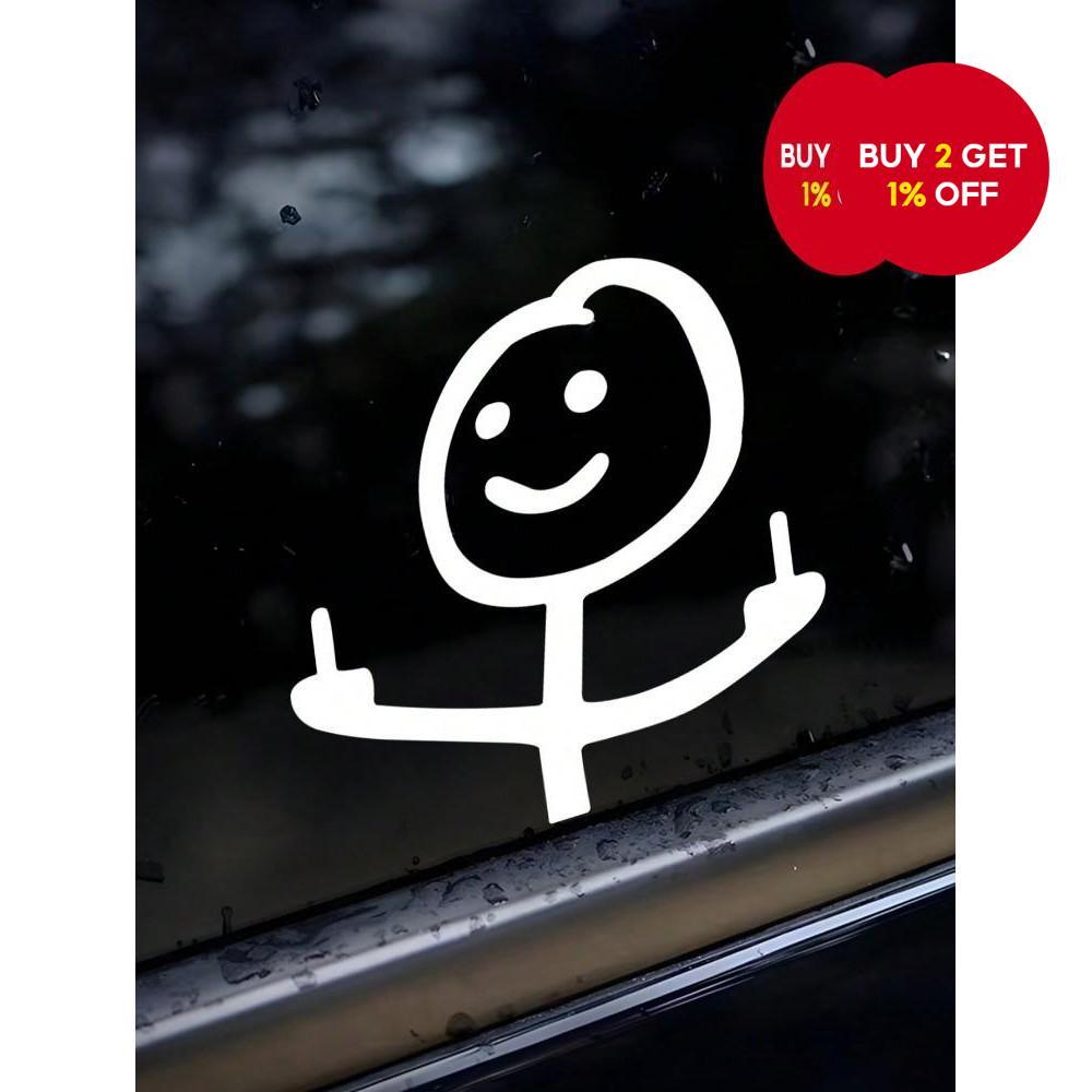 New Cute Smiley Car Window Sticker - Adds Charm to Cars, Notebooks ...