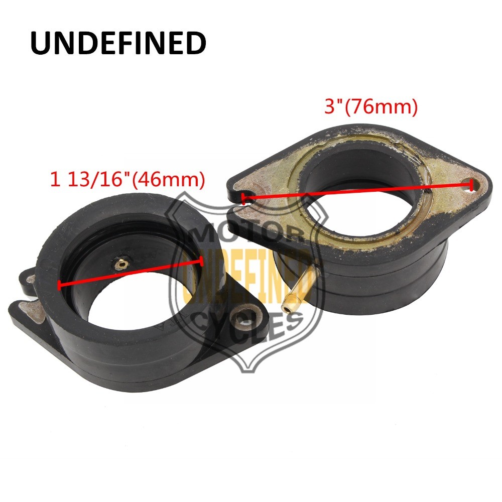 Z2pcs Motorcycle Carburetor Intake Manifold Adapter For YAMAHA XV700 ...