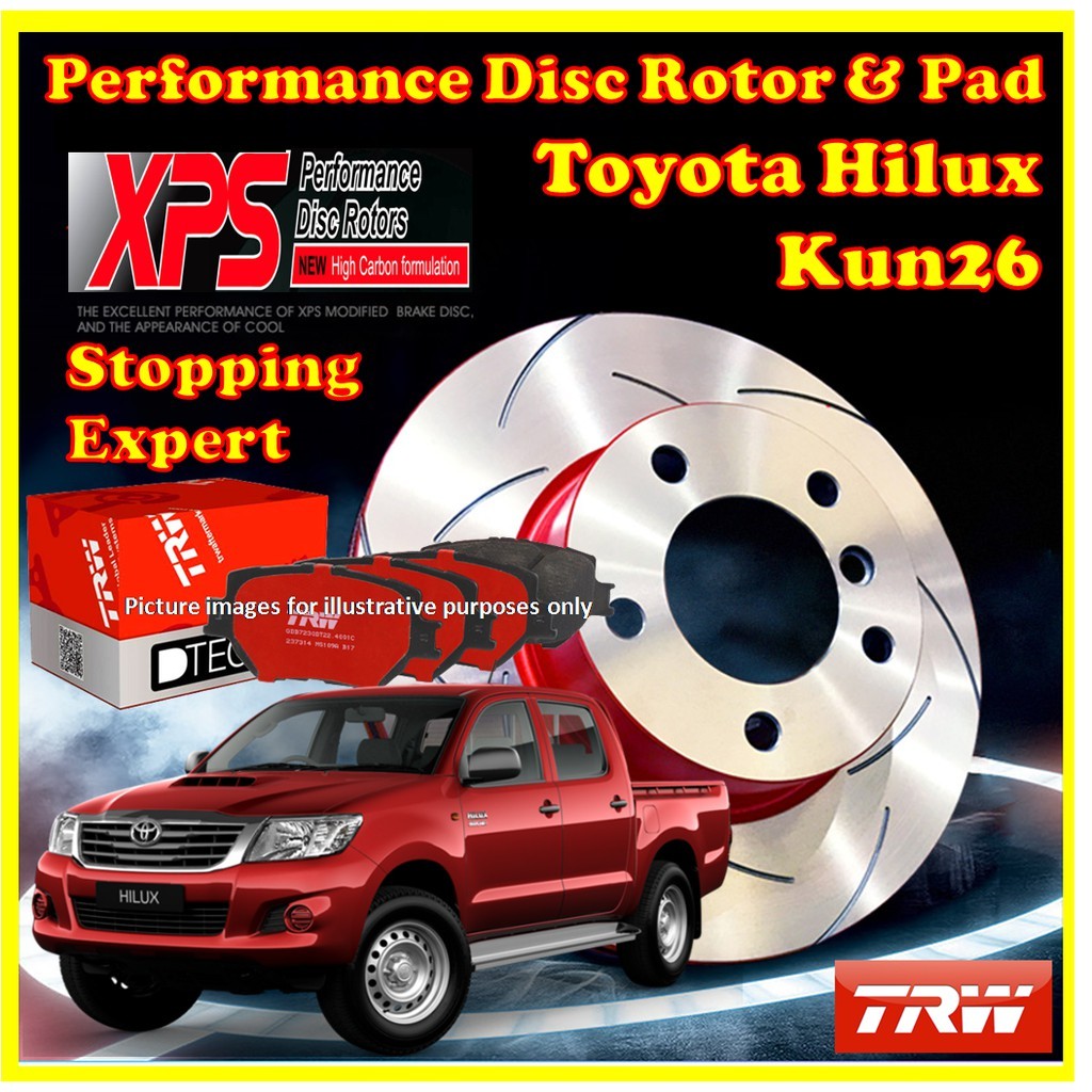 Toyota Hilux KUN 26 TRW XPS Disc Rotor Slotted / Pemutar Cakera Kereta ...