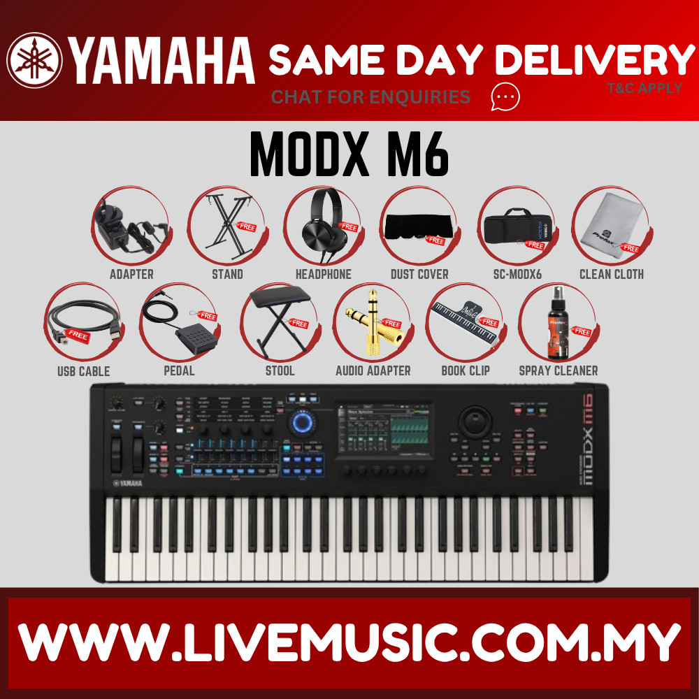Yamaha MODX M6 61 Semi-weighted Key Synthesizer with Yamaha ORIGINAL ...