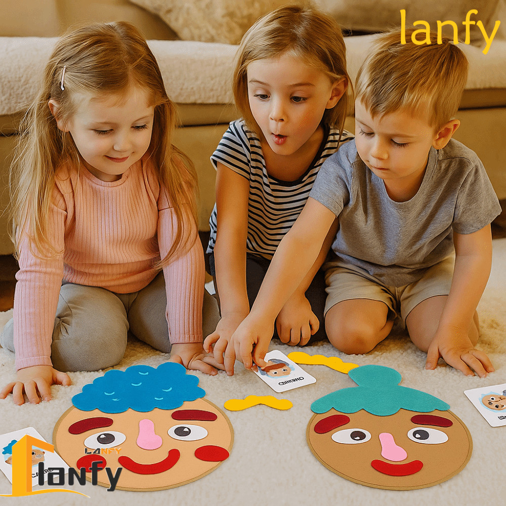 LANFY Emotional Learning Toy, Handcrafted Making Faces Social Emotional ...
