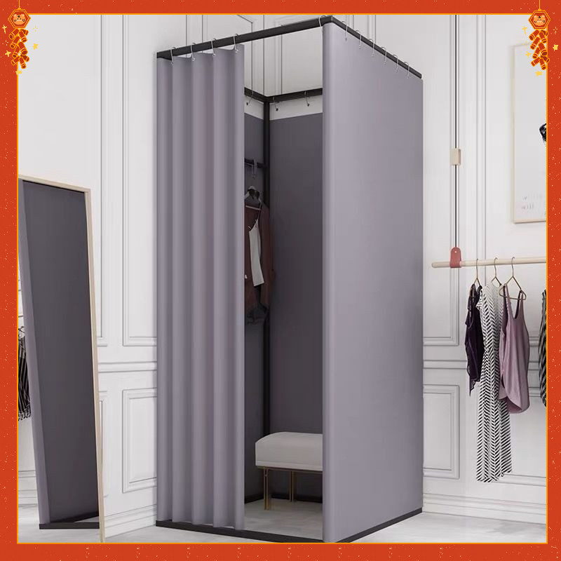 Movable fitting room track dressing room display rack simple fitting ...