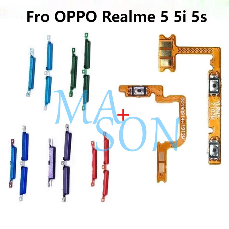 Power volume button flex For Oppo realme 5 5i 5S ON OFF switch button ...