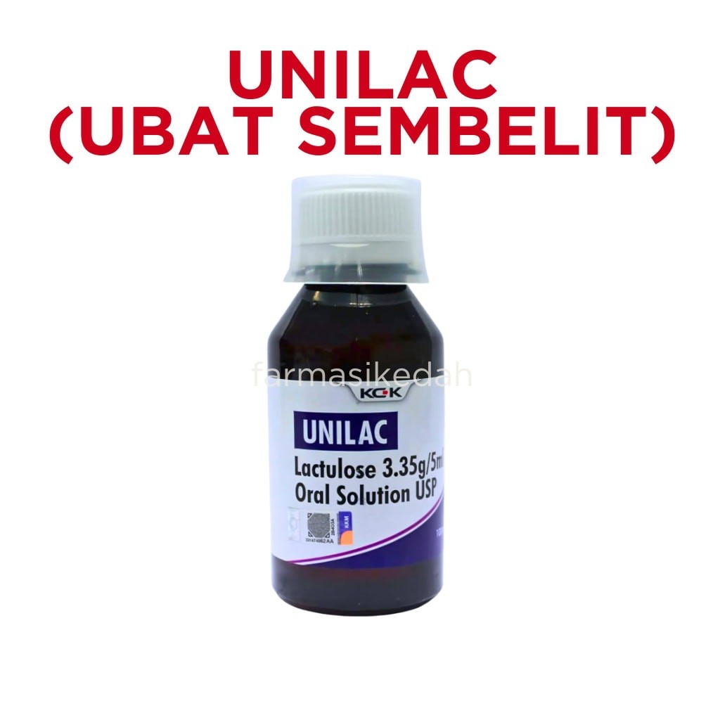 Unilac Lactulose 3.35g/5ml Oral Solution 100ml | Ubat Julap Lawas Berak ...