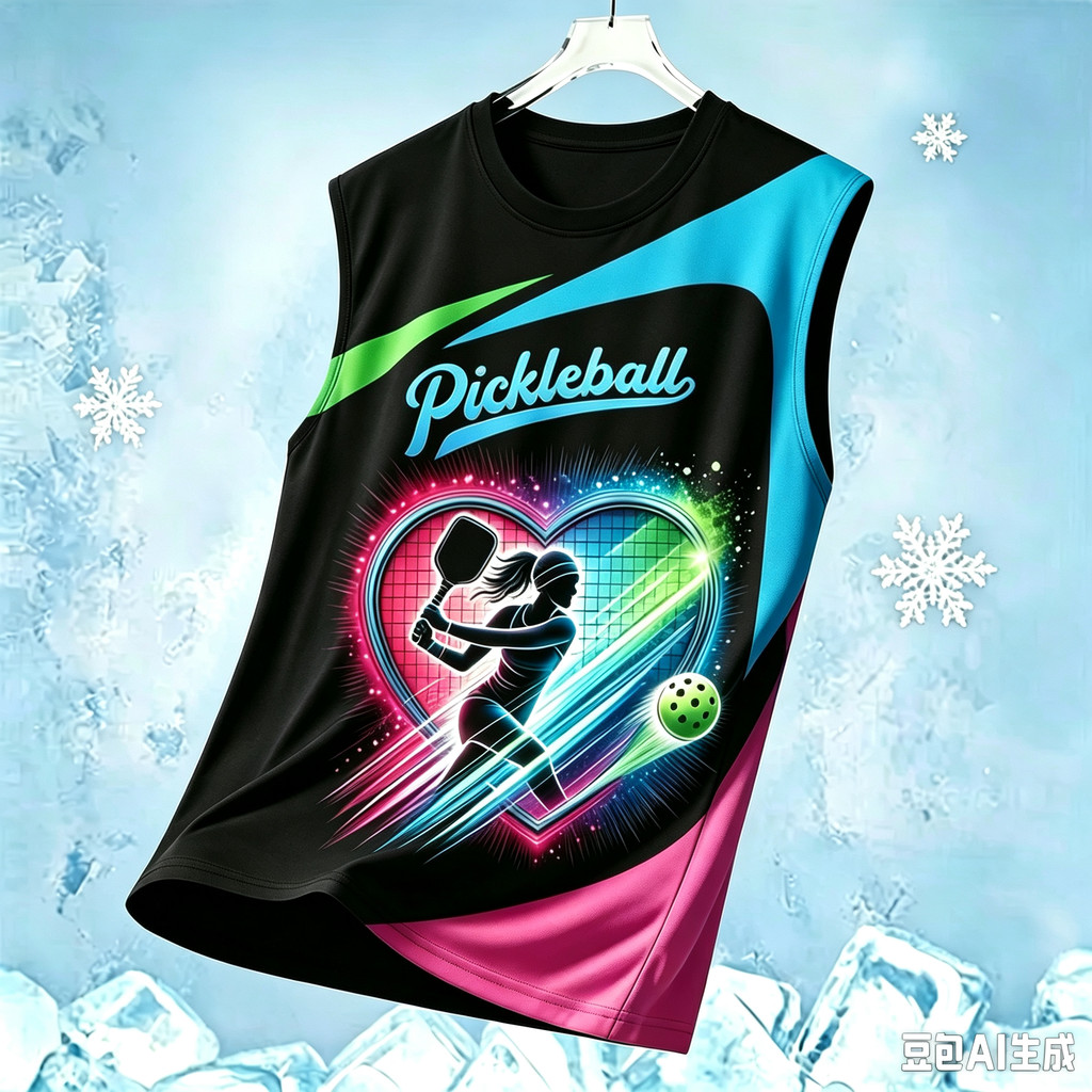 Pickleball Sports Jerseys Round Neck Breathable Vest Dry Fitted T-Shirt ...