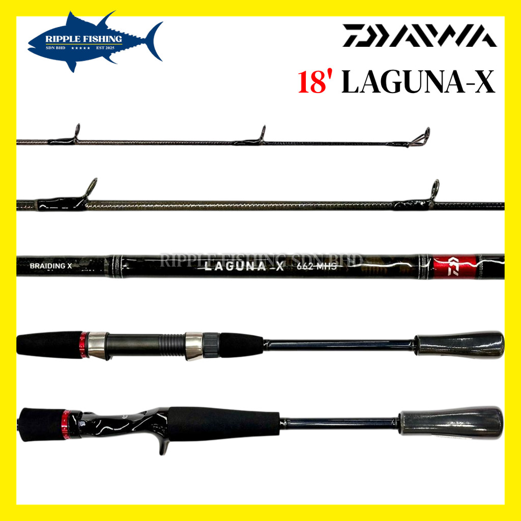 18 DAIWA Fishing Rod LAGUNA-X Spinning/Baitcasting Rod PACK WITH PVC ...