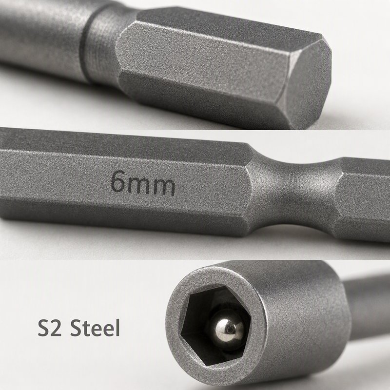 Hex Key Drill Bit Set S2 Steel Magnetic Allen Hex Head Bits H1.5 H8 ...