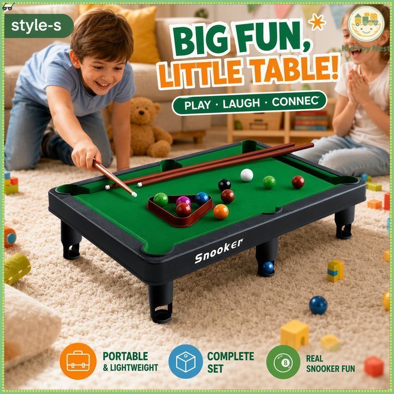 S/M/L Mini Kids Billiard Table Set Snooker Pool Board Game Sport Toy ...