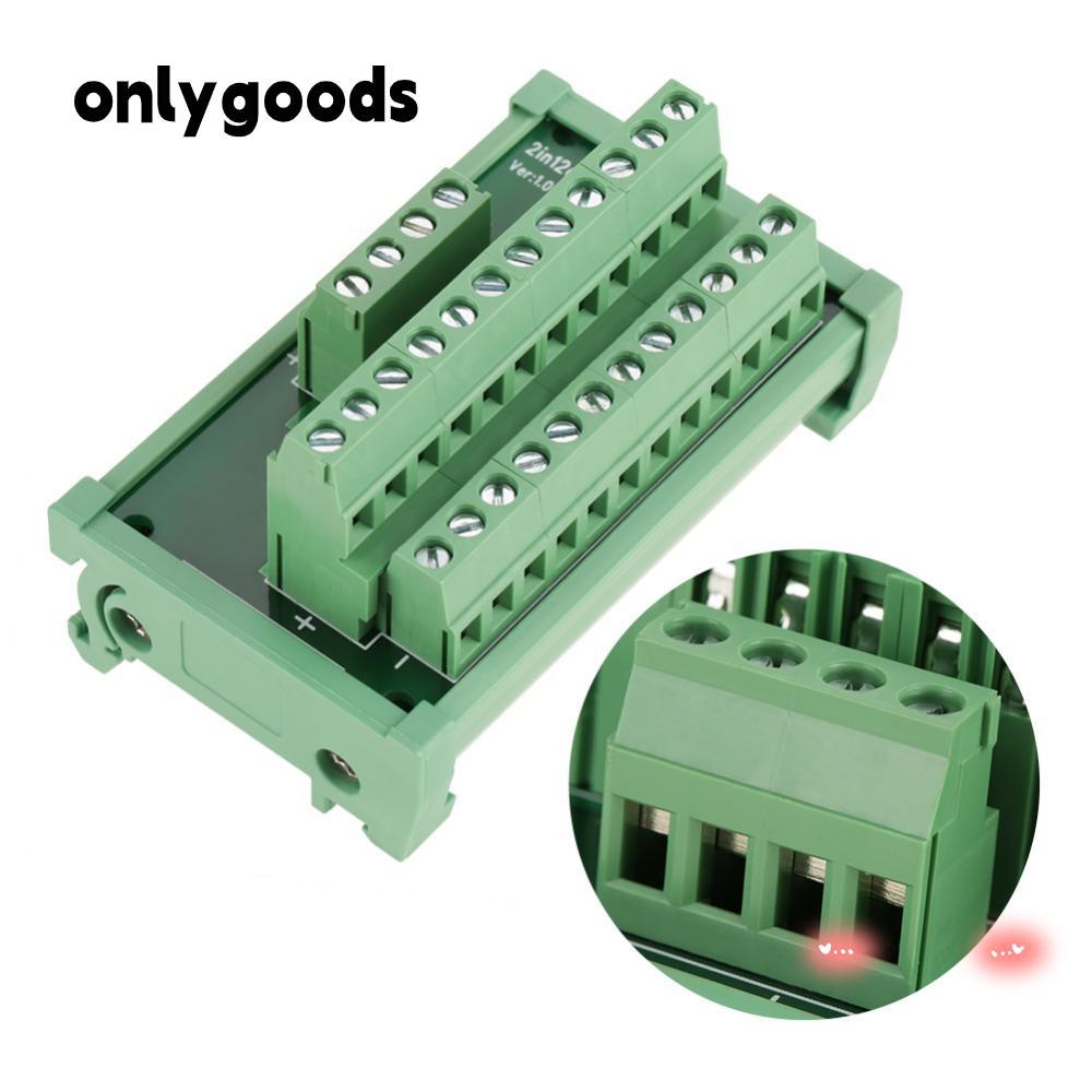 ONLYGOODS DIN Rail Mount Interface Module, 2 in 12 Out 12 Position ...
