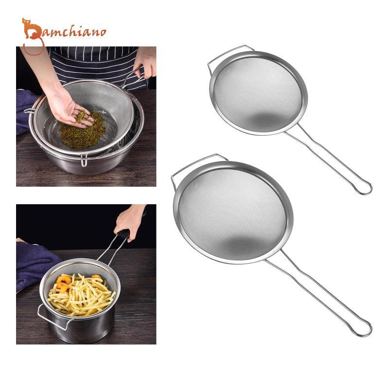[Gamchiano] Stainless Steel Mesh Strainer Sifter Skimming Sifting ...