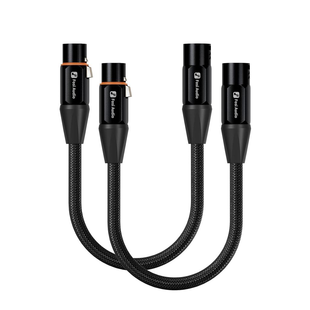 Fosi Audio 1.2M/0.3M XLR to XLR Cable 2 Pack Cannon Balanced Cable For ...